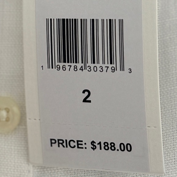 NWT Vineyard Vines Sz 2 White Tie-Front Midi Linen Shirt Dress with pockets - Picture 8 of 8